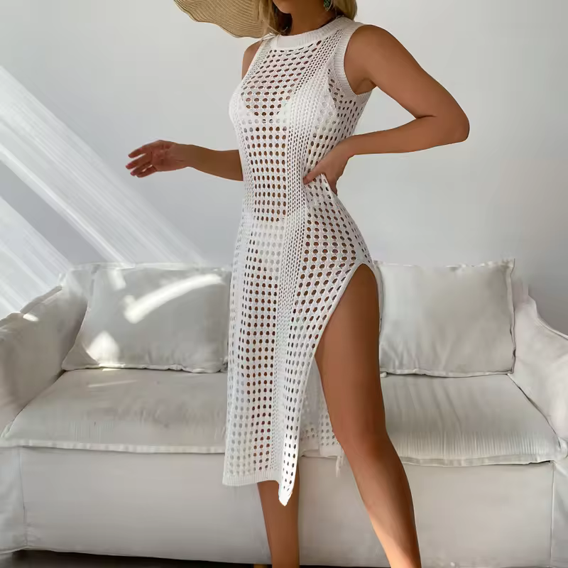 White Crochet Cover ups